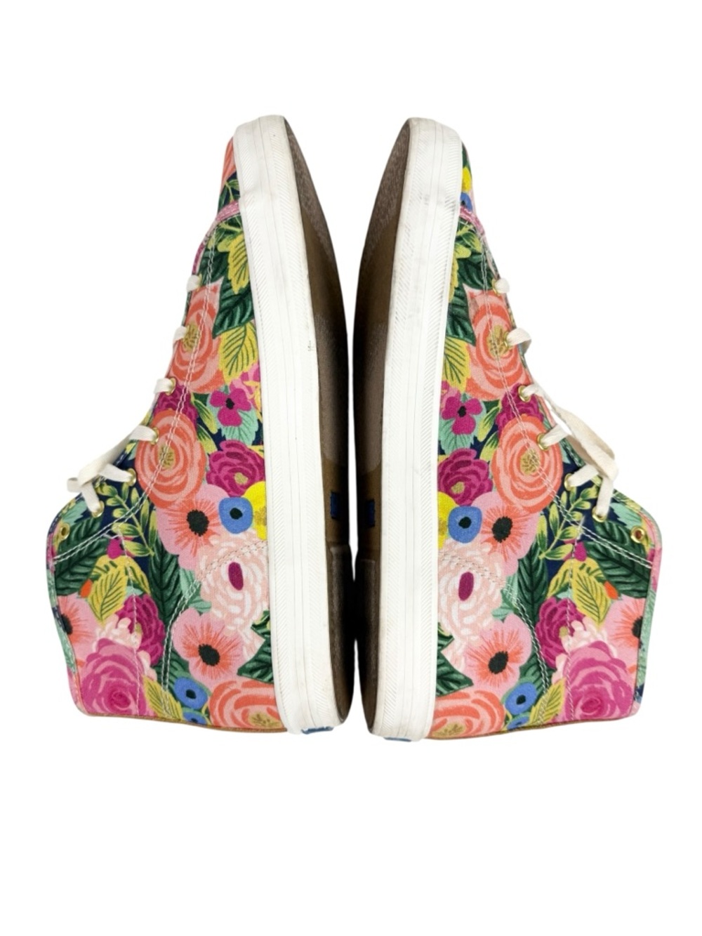 Keds X Rifle Paper Co. Kickstart Hi Juliet Sneaker High Top Floral Size 8.5 - Picture 6 of 12